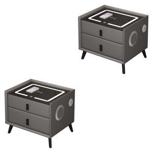 Set 2x Intelligent bedside table Divit NT15 bedside table with 10W speakers LED lighting and wireless charging