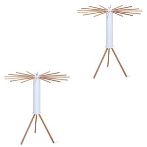Set 2x Clothes rack foldable Divit WS17 clothes rack bamboo
