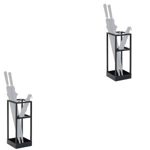 Set 2x Umbrella stand Divit umbrella stand steel coat rack RE64 black