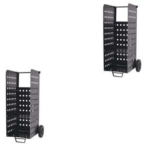 Set 2x Firewood trolley 55 x 45 x 104cm Divit firewood rack steel fireplace accessories RE42 black