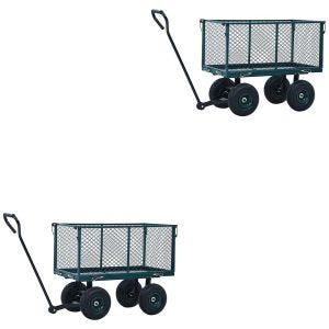 Set 2x Garden trolley equipment trolley Divit GW2 transport trolley garden trolley 350 kg