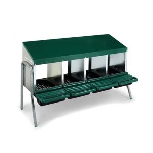 Nesting box for chickens Divit NK1 with 4 breeding places green