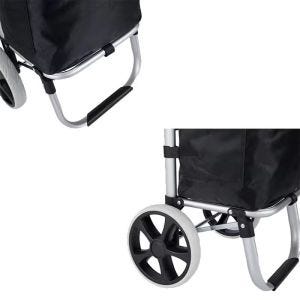 Folding shopping trolley ET1 Divit shopping basket shopping cart 50 liters black DPLI1