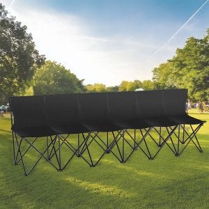 Folding garden bench Divit SR10 garden chair for 6 people black DPLI2