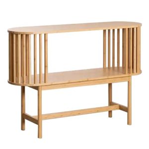 Console table bamboo Divit SR90 chest of drawers console with 2 shelves