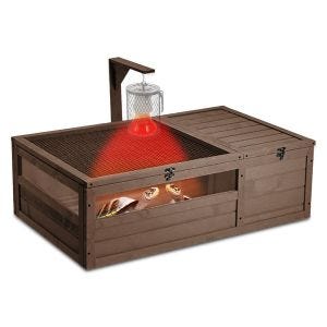 Turtle house enclosure weatherproof 97 x 57 x 51 cm wood BF31 DPLI1