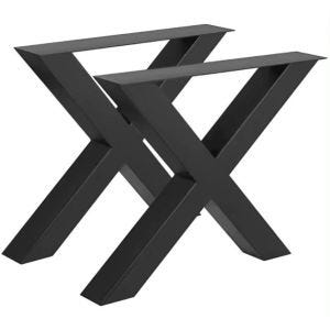 Table legs metal Divit XU27 table runners table frame X-shaped 40 x 39.5 cm black