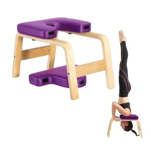 Yoga Headstand Stool YK6 Yoga Exercise Stool Headstand Chair Wood DPL1