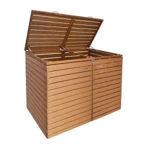 2-piece garbage can box wood Divit MB3 garbage can garage for 240 liters DPL2