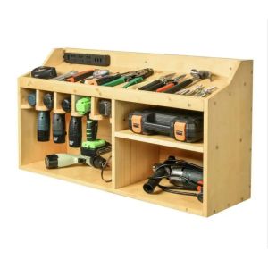 Tool rack Divit WO6 Organiser wall shelf bamboo