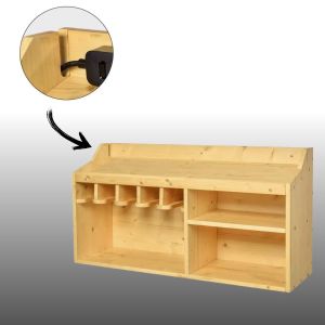 Tool rack Divit WO6 Organiser wall shelf bamboo DPL1