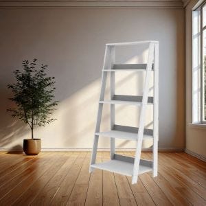 Divit BW6 bookshelf Standing shelf unit 4 levels white DPL1