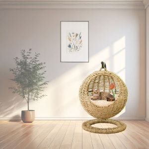 Cat basket KK11 hanging woven pet basket DPL2
