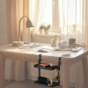 Clamp shelf Storage office SO18 Desk organizer 2 levels DPL1