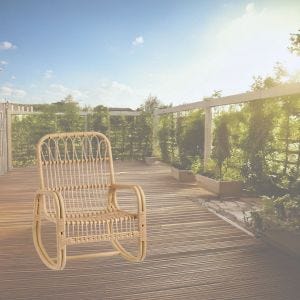 Rocking chair rattan SR24 rattan living room chair DPL2