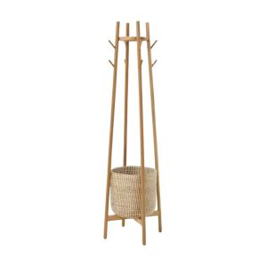 Coat Rack Rattan RG24 hallway coat rack with basket