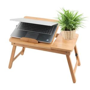 Laptop table LT28 Laptop elevation table for mobile work adjustable wood