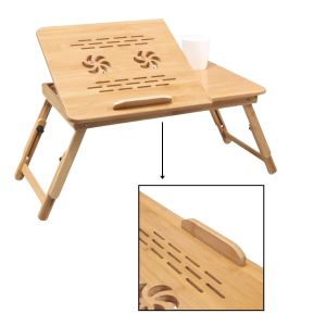 Laptop table LT28 Laptop elevation table for mobile work adjustable wood DPL1