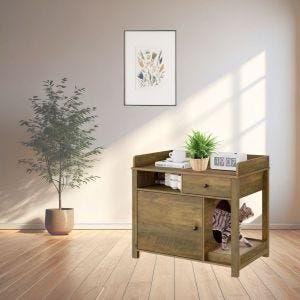 Cat cabinet KS3 Litter tray cabinet 80cm Cat furniture wood DPL1