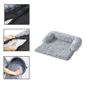 Dog bed plush HB4 dog cushion 80cm grey DPL1