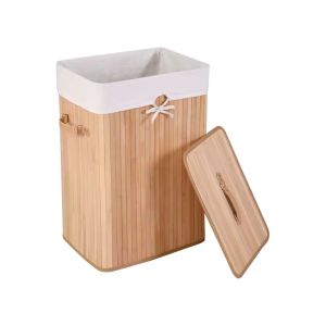 Bamboo laundry basket WK8 with lid 5 litre laundry bin
