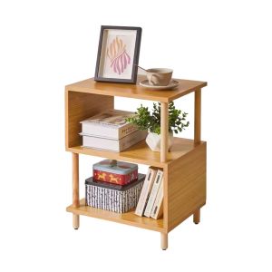 Bedside table modern NT9 side table shelf wood