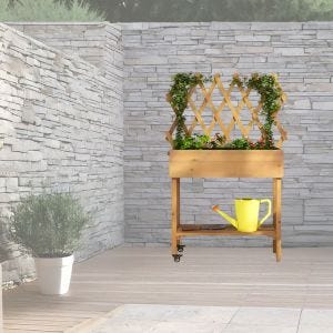 Raised bed with trellis HB14 Planter box with trellis DPL1