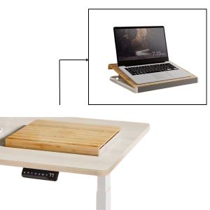 2-in-1 Laptop Stand LS28 Laptop box with compartments bamboo DPL1