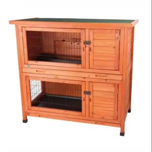 Rabbit hutch with ramp Divit GI53 small animal hutch 2 levels outside fir wood