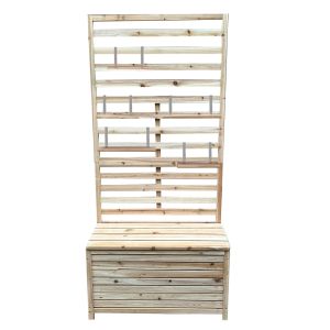 Garden chest with shelves GR1 garden bench plant shelf natural DPL1