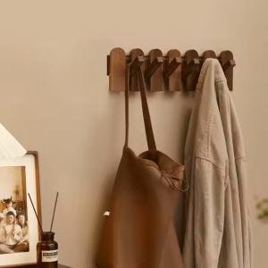 Wall coat rack with 6 hooks Divit WG4 Coat hooks for wall Piano coat rack DPL1