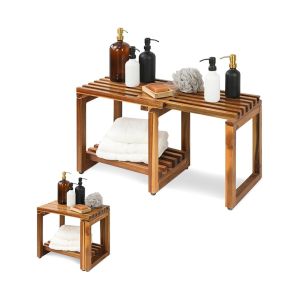 Extendable bench seat Divit HT3 wooden bench seat  Length 43cm - 75cm