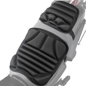 Motorcycle seat cushion set Tourtecs pillion VK2 comfort cushion seat pad black