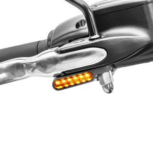 LED Lenkerblinker für Harley Davidson Sportster 883 R Roadster Lumitecs Blinker M2 getönt_1