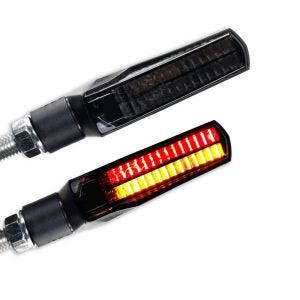 LED turn signal with rear and brake light compatible with Motocross, Enduro Lumitecs TX5 tinted black