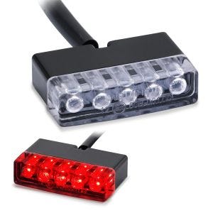 LED mini rear light compatible with Motocross, Enduro Lumitecs TX38 red
