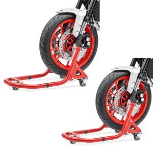 2x Front Paddock Stand Movable Dolly Constands XB2 red Discount Set