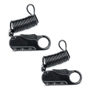 2x Helmet lock motorcycle / combination lock Tourtecs black Discount Set