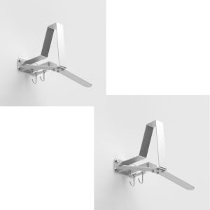 2x Motorcycle Wardrobe XGP WH2 Helmet wall mount silver Discount Set