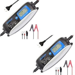 2x Battery charger motorcycle / motorbike battery charger Lumitecs ST3 6V 12V 4A Discount Set