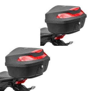 2x Motorcycle Top Box Bagtecs KMBR Top Case Universal 48 Litres red Discount Set