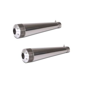 2x Craftride Exhaust Muffler Boost Motorbike Rear Silencer Caferacer Scrambler Custombike Stainless Steel Discount Set