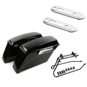 Set: Seitenkoffer Set für Harley Dyna Street Bob 08-17 DY1 Craftride + Blinkerverlegung für Harley Dyna Street Bob 06-17 Blinker hinten Versatz Kit Craftride chrom_1