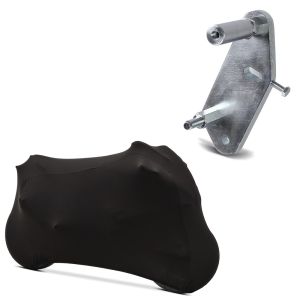Set: Adaptor for ConStands Power Yamaha YZF-R1 98-03 + Motorcycle tarpaulin cover compatible with Yamaha YZF-R1 / YZF-R3 Craftride Indoor M-L black