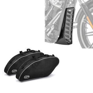 Set: Pannier Inner Liner Bags fits for Harley Davidson Sport Glide 18-24 Craftride Saddlebags + Belly pan fits for Harley Davidson Softail 18-24 Radiator Cover Chin Spoiler CV4