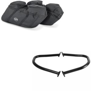 Set: Saddlebag liner bags SP4 + Rear Crash Bar compatible with Indian Chief, Chieftain, Springfield, Roadmaster 15-24 black