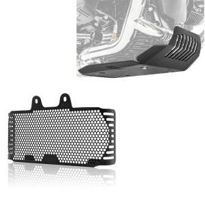 Set: Skid Plate compatible with BMW R NineT 14-23 Motoguard Aluminium Belly Pan Engine Guard Black + Radiator Cover compatible with BMW R NineT 14-19 Grill guard Zaddox KG1 black