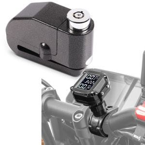 Set: Alarm Brake Disc Lock 120dB + RDKS Tyre pressure monitoring system with temperature gauge