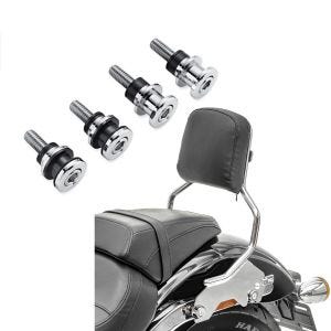 Set: Sissy bar detachable + Docking Kit fits for Harley Davidson Sport Glide 18-24 R1 chrome