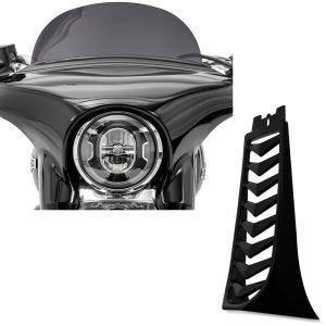 Set: Windshield fits for Harley Davidson Sport Glide 18-24 Craftride M Windscreen dark smoke + Belly pan fits for Harley Davidson Softail 18-24 Radiator Cover Chin Spoiler CV6 black matt